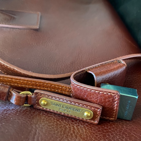 Saint Laurent Sac de Jour Large Rare Size Brun Cognac (Cognac Brown) Calfskin - Picture 9 of 11
